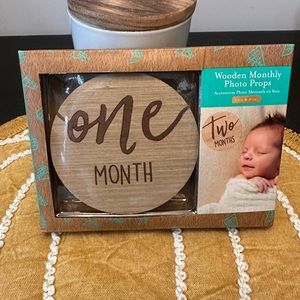 Wooden Monthly Milestone Photo Props